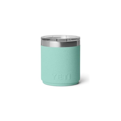 YETI Rambler 10 oz Ceramic Lined Lowball 2.0, Vacuum Insulated with MagSlider Lid, Sea Stone - color: Sea Stone-Textured