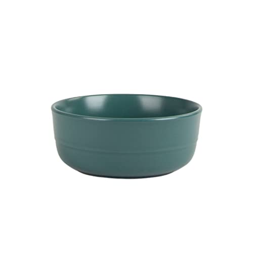 Double Line 6.25"/24 oz Cereal Bowl, Set of 6, Emerald Green - color: Emerald Green, size: Cereal Bowl