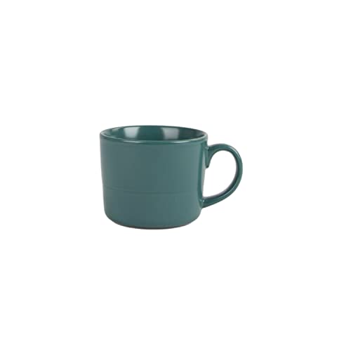 Double Line 3.75"/12 oz Mug, Set of 6, Emerald Green - color: Emerald Green, size: 12 Ounces