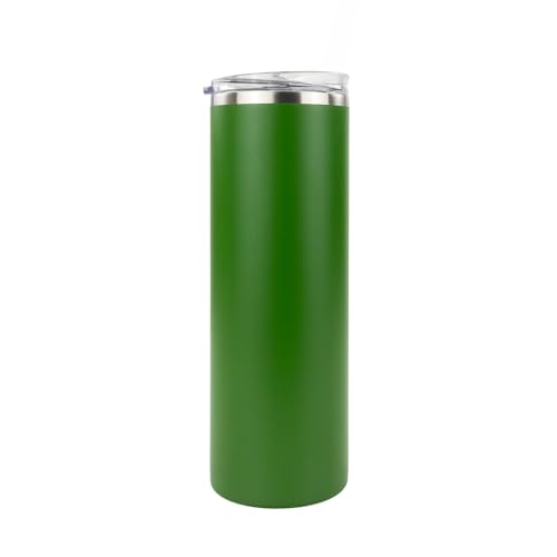 Hogg 20 oz Skinny - Hunter Green, Powder Coated Tumblers for Laser Engraving, Engravable Tumblers Bulk, Stainless Steel Cups Bulk, Insulated Cups with Lids - color: Hunter Green