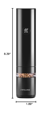 Electric Salt/Pepper Mill, rechargeable - color: Black