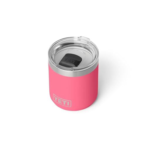 YETI Rambler 10 oz Ceramic Lined Lowball 2.0, Vacuum Insulated with MagSlider Lid, Tropical Pink - color: Tropical Pink