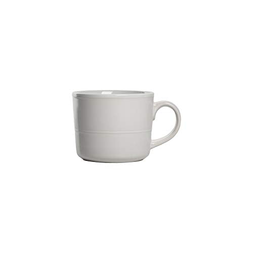 Double Line 3.75"/12 oz Mug, Set of 6, White - color: White, size: 12 Ounces