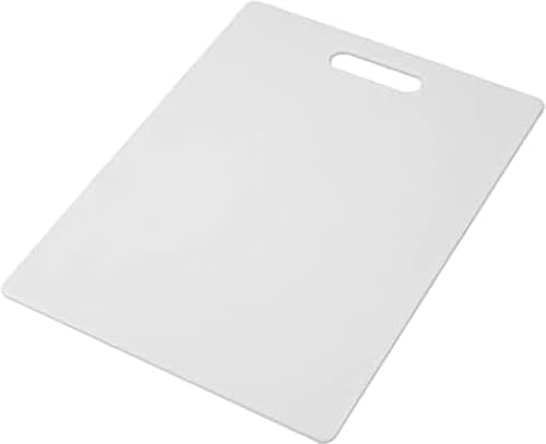 Farberware Large Cutting Board,Dishwasher- Safe Plastic Chopping Board for Kitchen with Easy Grip Handle,11-inch by 14-inch,White,(Pack of 6) - size: 14"L x 11"W (Pack of 6)