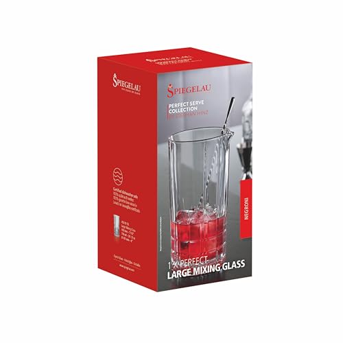 Spiegelau Perfect Mixing Glass - Large European Crystal Cocktail Glassware, Dishwasher Safe, 26.5 Oz - Set of 1 - style: Mixing
