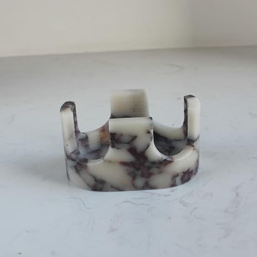 Natural Travertine Marble 2-Slot Sponge Holder for Kitchen Counter, 2-in-1 Stone Drying Rack, Sponge Caddy for Sink Organizer - Calacatta Viola Marble - color: Calacatta Viola Marble