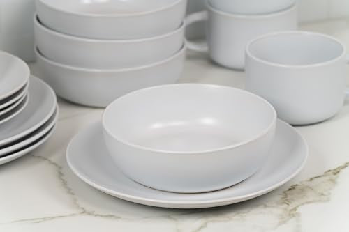10 Strawberry Street Wazee Matte Coupe Dinnerware, Bowl, White, Set of 6 - color: White, size: 7.5" Dinner Bowl, style: Dinner Bowl