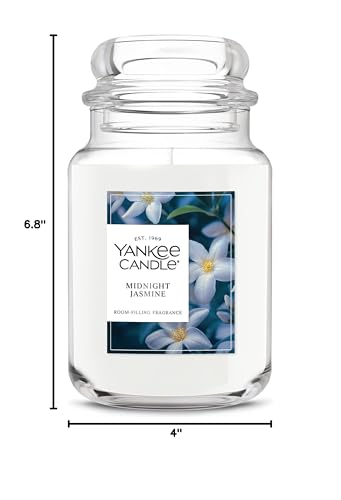 Yankee Candle Midnight Jasmine Scented Candle, 22oz Large Jar with up to 150 Hour Burn Time, Giftable - color: Midnight Jasmine, size: Large Jar