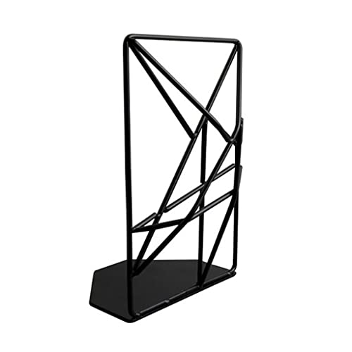 Bookends Bookends, Decorative Metal Book Ends Book Supports for Shelves, Book End Unique Geometric Design Bookend, 1 Pair/2 Pieces for Home Office