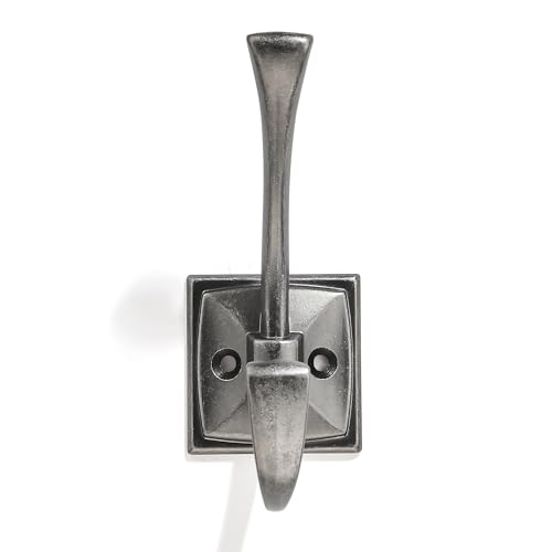 Antique Design Wall Hanging Coat Hook 5 Pack Matte Antique Nickel Coat Hook Towel Hook for Entry Shoe Cabinet, Wardrobe Bathroom Bedroom Furniture Hardware - color: Antique Nickel