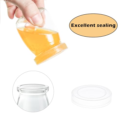 Mini Pudding Jars 60Pack, 3.4 oz Glass Favor Jar with Lids, Candle jars,Yogurt Containers with Lids, Mason Jar,Bath Salt Jars Wedding Favors Honey Pot - color: Glass-60pack-3.4oz