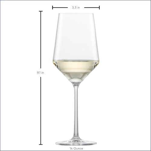 Zwiesel Glas Pure Sauvignon Blanc White Wine Glass (Set of 6), Graceful Wine Glasses for White Wine, Dishwasher-Safe Tritan Crystal Glasses, Made in Germany (14 Ounce)