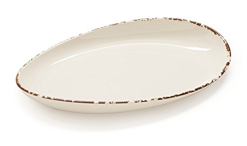 G.E.T. OP-1690-TC 16" x 9" Oval Platter, Tuscan | Dishwasher safe, Shatterproof, Stackable, Restaurant service, Great for Entrees, Salads, Desserts and Appetizers