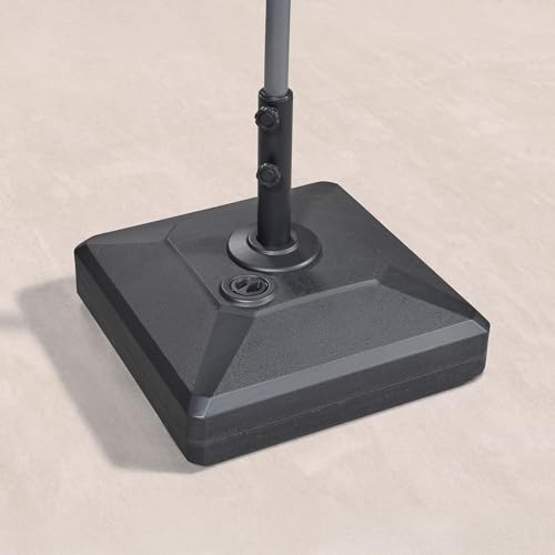PURPLE LEAF HDML45 158 lbs Patio Market Umbrella Stand Base with Wheels | Convenient Mobility, High Quality HDPE Material, Maintain at least 3 Years, UV Protection, Strong Wind Resistant - size: Heavy-Duty