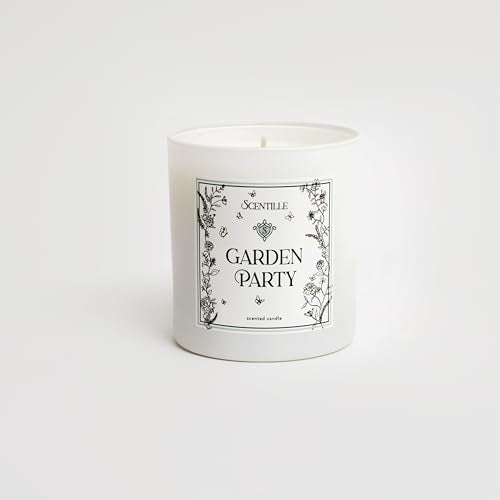 Garden Party Scented Candle | Fruity Floral, Mango, Mimosa, Jasmine | Vegan Soy Coconut Wax | 9 oz | Luxury Candle, Home Decor, Bridal Shower, Gift for Women | Made in USA | 50 Hour Burn