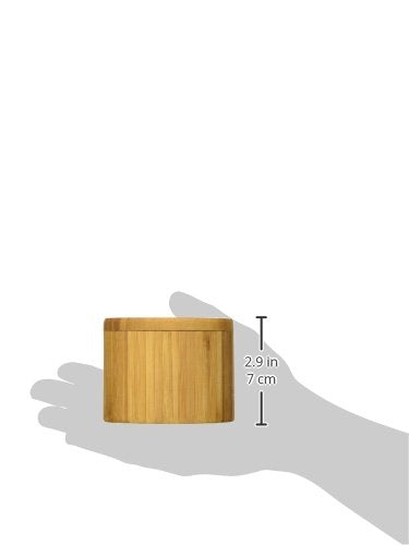 Estilo Premium Bamboo Salt and Pepper Bowls, Wooden Spice Containers with Magnetic Swivel Lids, Perfect for Salt, Spice, Sugar, Pepper Brown - style: 1-Pack