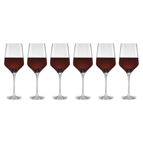 Lenox 897403 Tuscany Classics Angled Optic Wine Glasses, Set of 6 - style: Wine Glasses, Angled