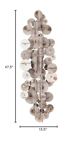 SEI Furniture - Longavi Metal Wall Sculpture - Transitional Design, Multi Metal - Fully Assembled - Ideal for Living Room, Bedroom (WS9379)