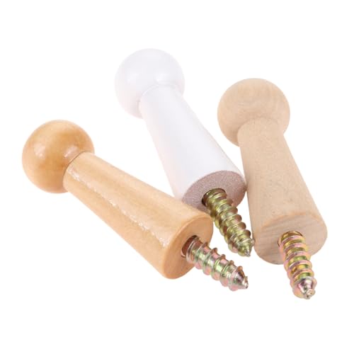 dophee 10Pcs Screw-On Solid Wooden Hook, Wall Mounted Wood Coat Hooks Shaker Peg with Screw for Hanging Jacket Towel Mug Clothes Crafts DIY Woodworking, 1.96"x0.7", Unpainted Wood | Wall Mounted Wood Coat Hooks Shaker Peg with Screw for Hanging Jacket Tow