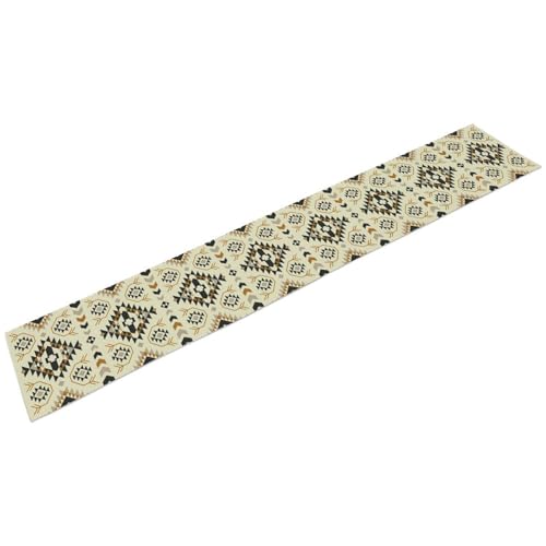 Aztec Geometric Ethnic Table Runner, Western Traditional Style Table Runner for Kitchen Family Dinner Table Holiday Party Farmhouse 13x36in - color: Aztec-1, size: 13x36in