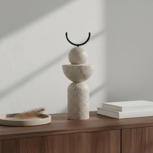 Gralara Abstract Statue Modern Tabletop Ornament Textured Finish House Decoration