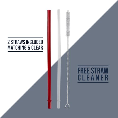 Hogg Big Swig 40oz Tumbler with Handle and Straw - Red, 40 oz Tumbler, Insulated Cup with Handle, 40oz Water Bottle with Straw, Thermal Cups, Leak Proof Lid, Travel Mugs, Stainless Steel - color: Red
