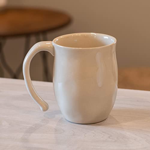 DEMDACO Warm Heart Ivory Ceramic Stoneware Nana Heart Mug, 16 oz | Meaningful Coffee Mug for Cherished Relationship Reminders, Curved Handle, Comfy Grip, Hand-Thrown, Microwave-Safe - style: Nana