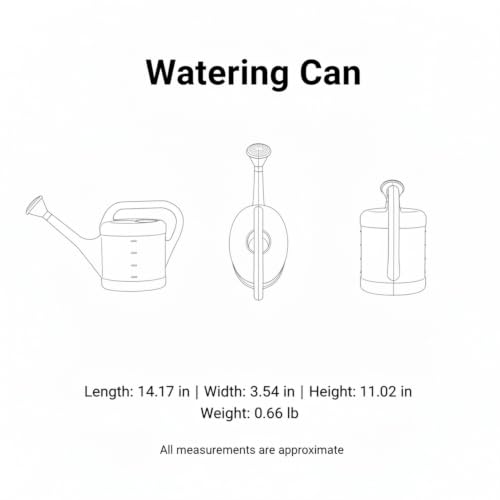 Long Spout Watering Can for Indoor Plants, Lightweight Blue PP Plastic with Narrow Tip for Precise Pouring - size: 14.17 x 3.54 x 11.02 in