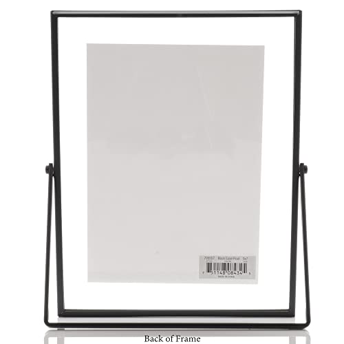 Lawrence Frames Metal Easel Float Picture Frame, 5x7, Black - color: Black, size: 5x7