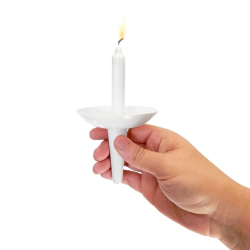 Plastic Candle Holder Drip Protector (Pack of 50) | Reusable Plastic Holders, Wax Catcher, Candlesticks, Candlelight Service Vigil, Memorial, Congregational, Baptism, Christmas - size: Pack of 50