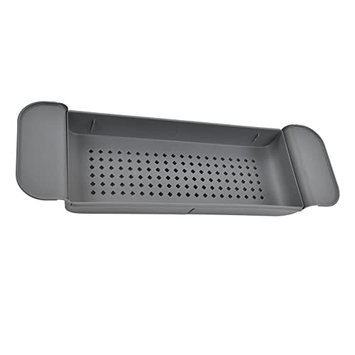 Expandable Bathtub Caddy Tray, PP Material, Adjustable Length, Ideal for Relaxing Baths and Organizing Toiletries (Gray) - color: Gray