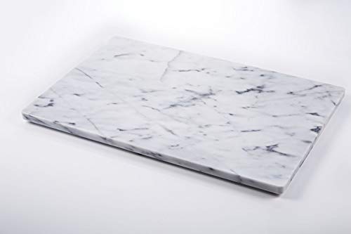 JEmarble Pastry Board 8x12 inch with Non-Slip Rubber Feets for Stability Perfect for Keep the Dough Cool and Chocolate Tempering(Premium Quality) White - size: 12"L x 8"W (Board Only)