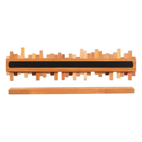 Coat Rack Wall Mount Piano Flip Down Wall Hook Rack 5 Hooks Cherry | Natural Wood Handmade Unique Hanger for Coats Bag Hat Umbrella key Wall Art In the foyer living room bedroom bathroom office - color: Cherry