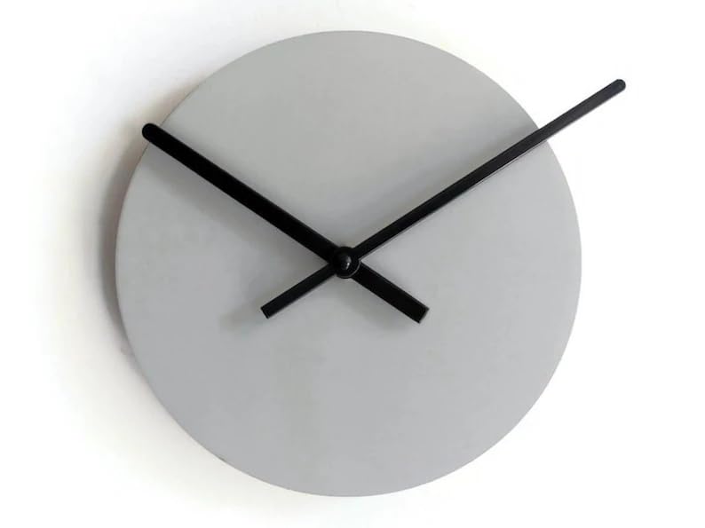 Modern Wood Wall Clock, Minimalist Round Silent Wall Clock, Natural Brown Wooden Clock with Black Hands for Living Room Bedroom Office Decor, 12 Inch