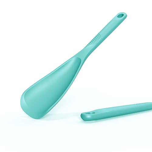 Silicone Cooking Utensils Set - 600°F Heat Resistant, Nonstick Kitchen Utensil Set with Spatulas, Spoons, Whisk, Tongs, BPA Free, Dishwasher Safe (Teal) - color: Teal