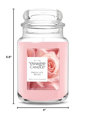 Yankee Candle Fresh Cut Roses Scented Candle, 22oz Large Jar with up to 150 Hour Burn Time, Giftable - color: Fresh Cut Roses, size: Large Jar
