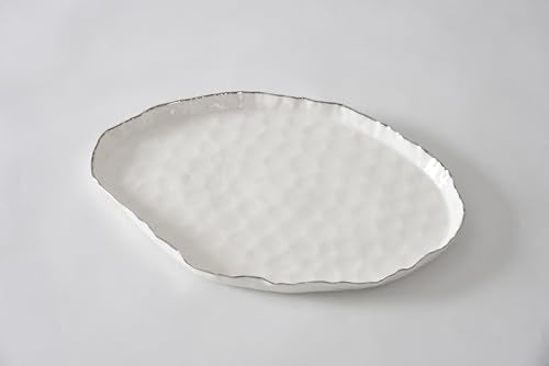Portofino Plata, Large Oval Platter, 17.75" x 11.75" x 1.25" - size: Large