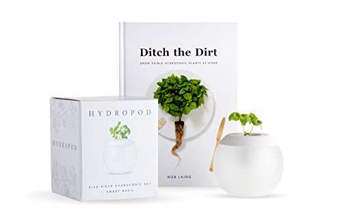 W&P Hydroponic Gardening Pod Planter | White, 5 Piece | Gardening Set for Small Spaces (WP-HYDROPOD)