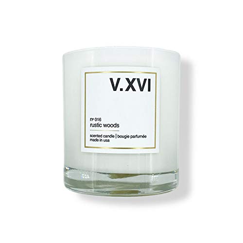 rustic woods natural coconut candle with wooden wick - white