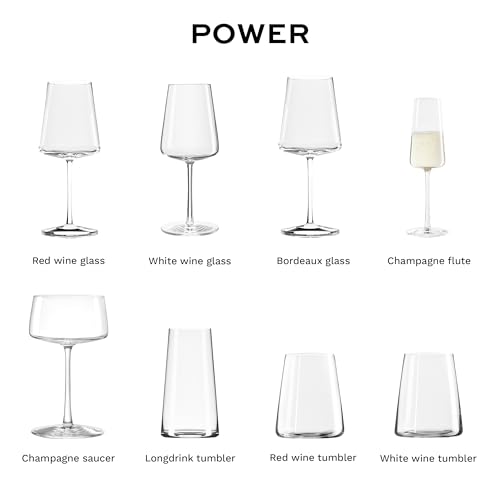 Stölzle Lausitz Champagne Glasses Power 4-Piece Set 8 oz – Elegant Flutes Ideal for Prosecco & Sparkling Wine – Crystal Champagne Glasses – Dishwasher- & Shockproof - size: 4 Pieces (1 Pack)