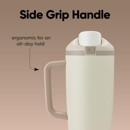 Owala FreeSip Tumbler - Stainless Steel - 40-oz. - Tan (Lightly Toasted) (Pack of 6) - color: Lightly Toasted, size: 40 Ounces (Pack of 6)