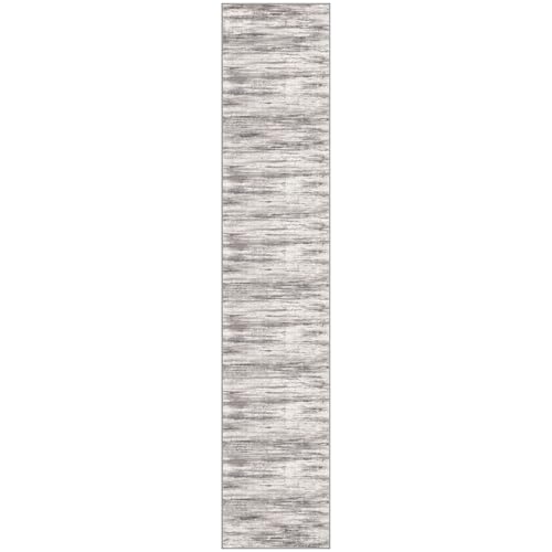 KOZYFLY Modern Abstract Hallway Runner, 2x10 Washable Rug Non-Slip Soft Striped Kitchen Runner Rug, Grey/Light Beige/Brown Print Carpet Runner for Entryway Bathroom - color: Grey/Light Beige/Brown, size: 2' x 10' (Runner)