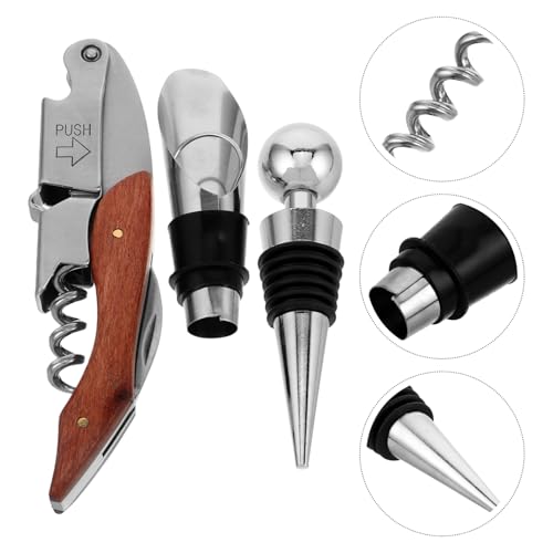 Cabilock Complete Wine Accessory Kit Bottle Opener Waiters Corkscrew Pourer Stopper Home Party Use