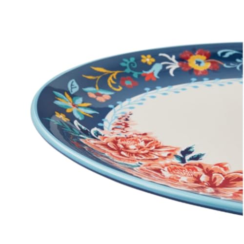 Pioneer Woman Keepsake Floral Large 16-inch Ceramic Oval Platter Serving Tray