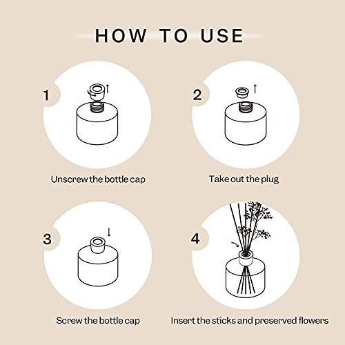 Premium Reed Diffuser Set with Preserved Baby's Breath & Cotton Stick Lavender Thyme | 6.76 Fl.oz Scent Diffuser for Bedroom Bathroom Home Décor - size: 6.7 Ounce/1pack
