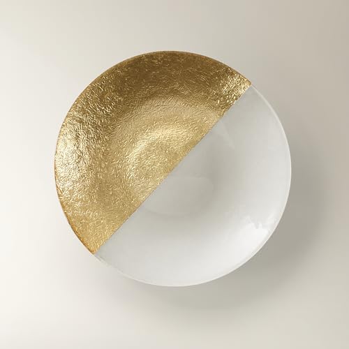 Gemini Salad Plate in White and Gold - Set of 4 - color: White