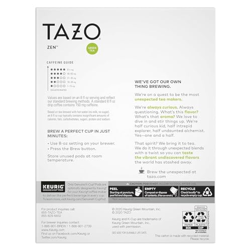 TAZO Tea Bag K-Cup Pods, Awake English Breakfast & Zen 22 CT (2ea) (Variety Pack) - size: 22 Count (Pack of 2) Awake & Zen Variety