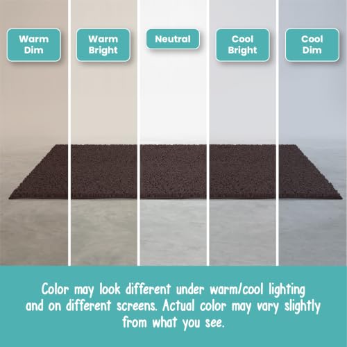 Standard 3pc Non-Slip Shaggy Chenille Bathroom Mat Set, Includes 24"x21" U-Shaped Contour Toilet Rug, 34"x21" Bathmat and 1 Toilet Lid Cover, Chocolate Brown - color: Chocolate Brown, size: 24''x21’’, 34’’x21’’ and TLC (Set)
