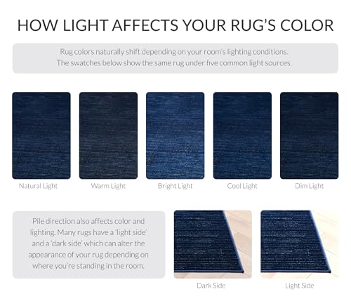 SAFAVIEH Vision Collection Accent Rug - 2'2" x 4', Navy, Modern Ombre Design, Non-Shedding & Easy to Clean, Ideal for Entryway, Foyer, Bedroom (VSN606N) - color: Navy, size: 2'2" x 4' (Rectangular)