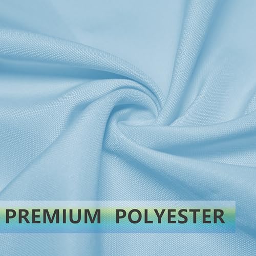 PLOYMONO Baby Blue Cloth Napkins - 8 Pack 17"x17" Polyester Dinner Napkins | Heavy Duty 180 GSM Cloth Napkins with Hemmed Edges - Great for Restaurants, Weddings, Parties, Banquets Dinner - color: Baby Blue